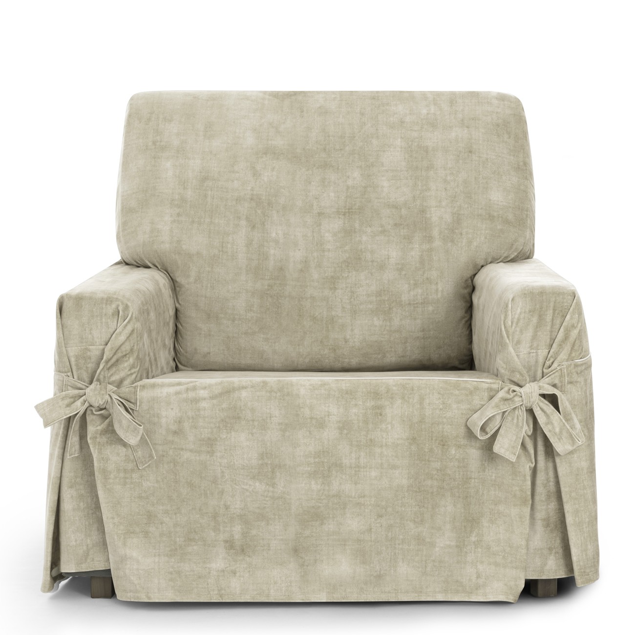 Funda de sillón anti manchas con lazos Modelo Turín