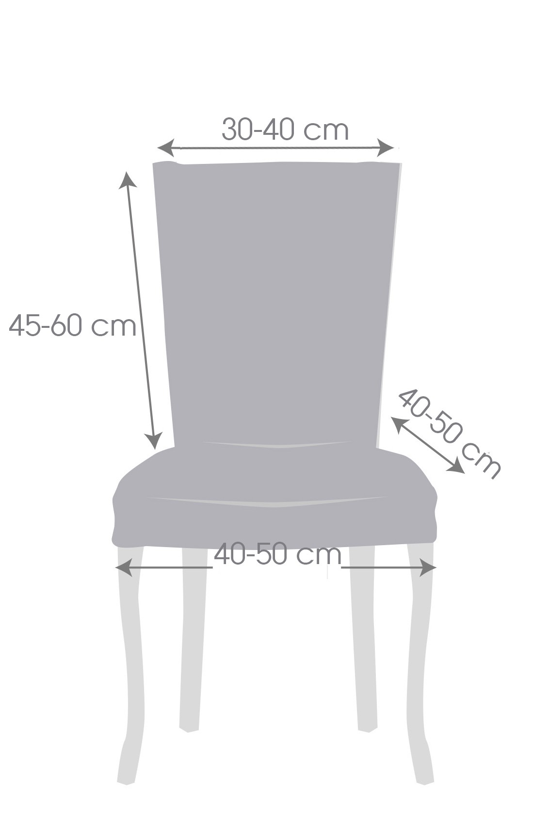 Pack dos fundas bielásticas con respaldo para silla modelo Cora