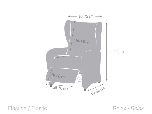 Funda elástica para sillón relax modelo Argos