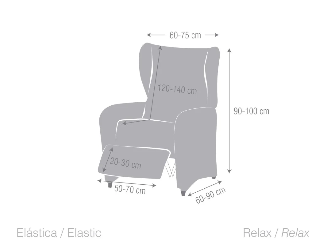 Funda elástica para sillón relax modelo Argos Funda elástica para sillón relax modelo Argos
