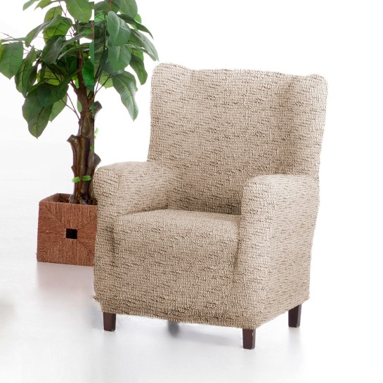 Funda bielástica para sillón orejero Candy | Textura y estilo moderno