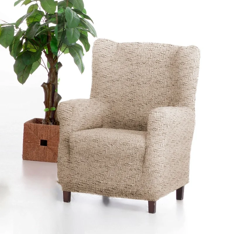 Funda bielástica para sillón orejero Candy | Textura y estilo moderno