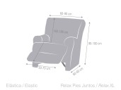 Funda elástica para sillón relax pies juntos modelo Argos Funda elástica para sillón relax pies juntos modelo Argos