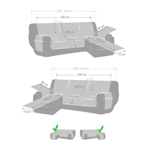 Cubre acolchado para chaise longue Noruega | Antideslizante y reversible