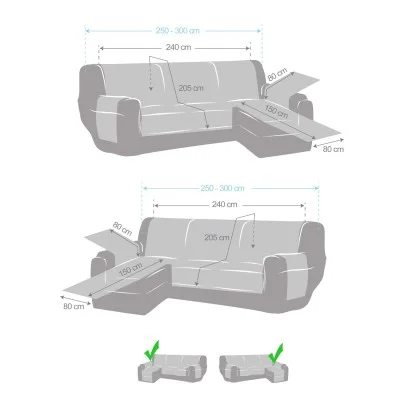 Funda acolchada Modelo Noruega para Chaise Longue
