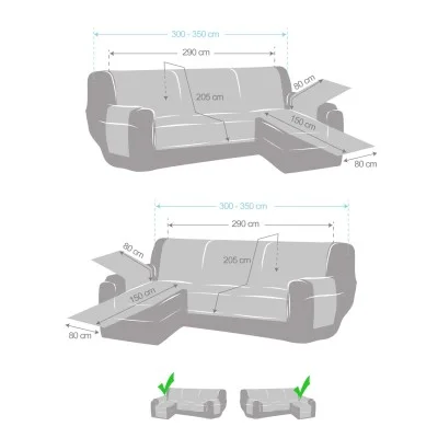 Funda acolchada Modelo Noruega para Chaise Longue