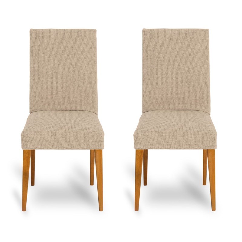 Pack dos fundas bielásticas con respaldo para silla modelo Dorian – Renovación y Estilo Pack dos fundas bielásticas con respaldo para silla modelo Dorian – Renovación y Estilo