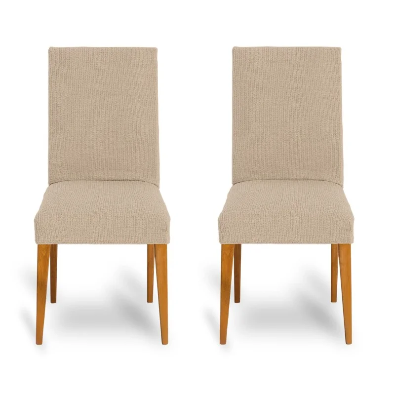 Pack dos fundas bielásticas con respaldo para silla modelo Dorian – Renovación y Estilo Pack dos fundas bielásticas con respaldo para silla modelo Dorian – Renovación y Estilo