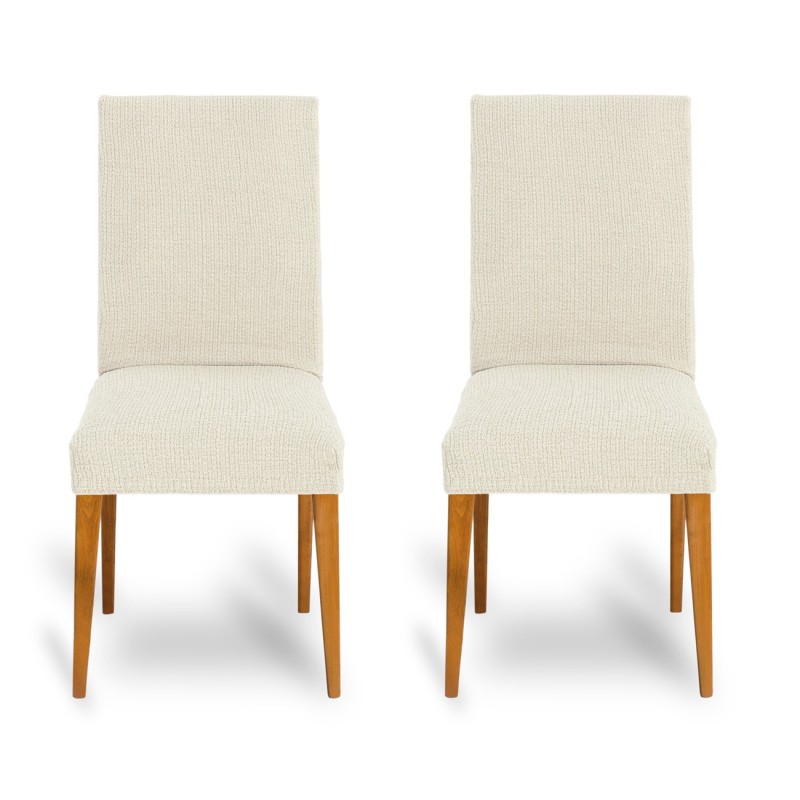 Pack dos fundas bielásticas con respaldo para silla modelo Dorian – Renovación y Estilo Pack dos fundas bielásticas con respaldo para silla modelo Dorian – Renovación y Estilo
