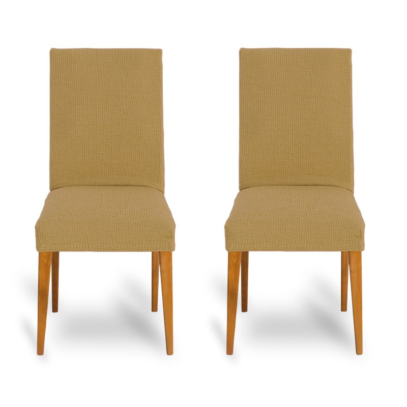 Pack dos fundas bielásticas con respaldo para silla modelo Dorian – Renovación y Estilo Pack dos fundas bielásticas con respaldo para silla modelo Dorian – Renovación y Estilo