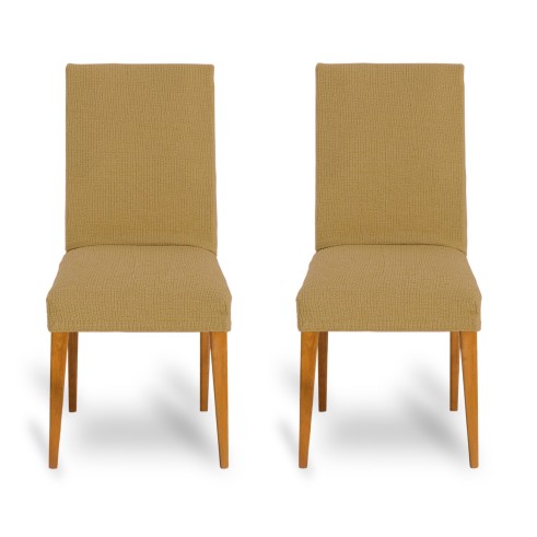 Pack dos fundas bielásticas con respaldo para silla modelo Dorian – Renovación y Estilo