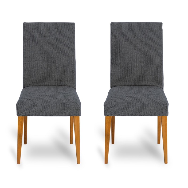 Pack dos fundas bielásticas con respaldo para silla modelo Dorian – Renovación y Estilo Pack dos fundas bielásticas con respaldo para silla modelo Dorian – Renovación y Estilo