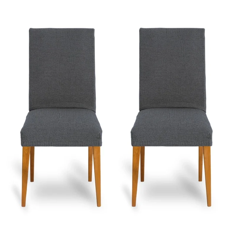 Pack dos fundas bielásticas con respaldo para silla modelo Dorian Pack dos fundas bielásticas con respaldo para silla modelo Dorian