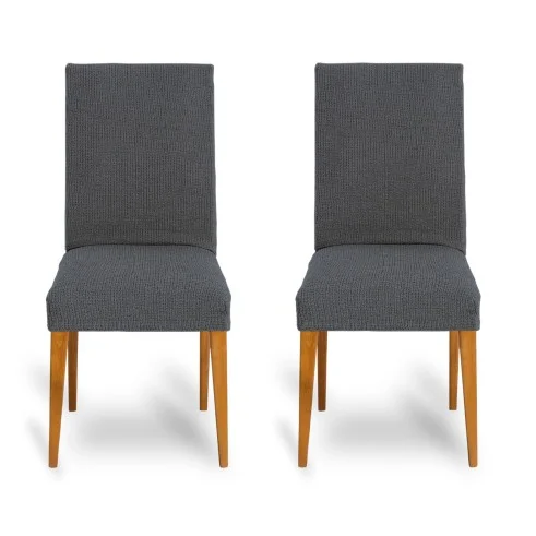 Pack dos fundas bielásticas con respaldo para silla modelo Dorian – Renovación y Estilo