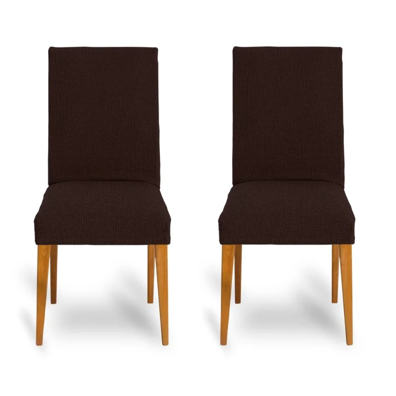 Pack dos fundas bielásticas con respaldo para silla modelo Dorian Pack dos fundas bielásticas con respaldo para silla modelo Dorian