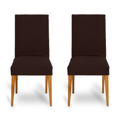 Pack dos fundas bielásticas con respaldo para silla modelo Dorian – Renovación y Estilo