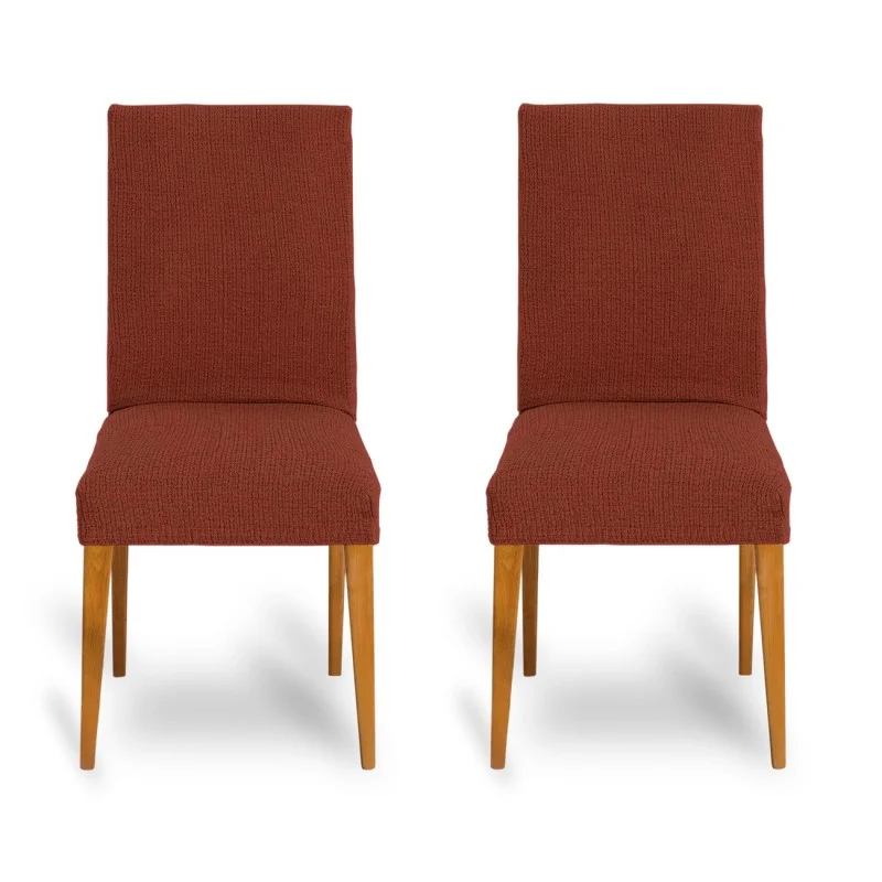 Pack dos fundas bielásticas con respaldo para silla modelo Dorian Pack dos fundas bielásticas con respaldo para silla modelo Dorian