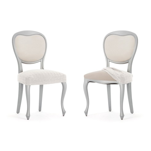 Pack Fundas Superelásticas con Respaldo para Silla Modelo Jaz – Diseño Chevron para el Comedor
