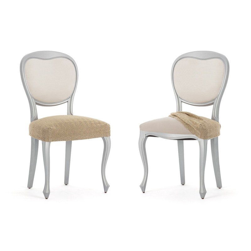 Pack Fundas Superelásticas con Respaldo para Silla Modelo Jaz – Diseño Chevron para el Comedor Pack Fundas Superelásticas con Respaldo para Silla Modelo Jaz – Diseño Chevron para el Comedor