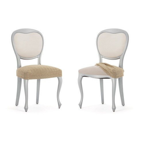 Pack Fundas Superelásticas con Respaldo para Silla Modelo Jaz – Diseño Chevron para el Comedor