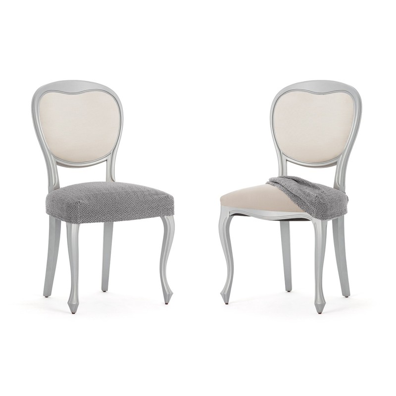 Pack Fundas Superelásticas con Respaldo para Silla Modelo Jaz – Diseño Chevron para el Comedor Pack Fundas Superelásticas con Respaldo para Silla Modelo Jaz – Diseño Chevron para el Comedor