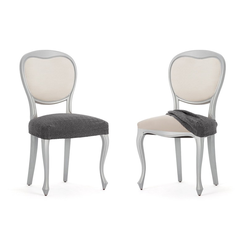 Pack Fundas Superelásticas con Respaldo para Silla Modelo Jaz – Diseño Chevron para el Comedor Pack Fundas Superelásticas con Respaldo para Silla Modelo Jaz – Diseño Chevron para el Comedor
