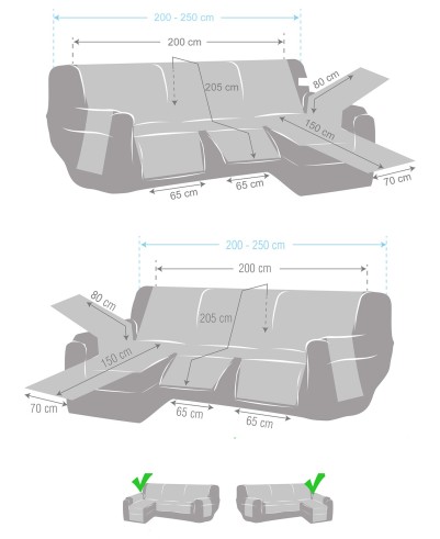 Funda acolchada para chaise longue relax Noruega | Personalizada y reversible
