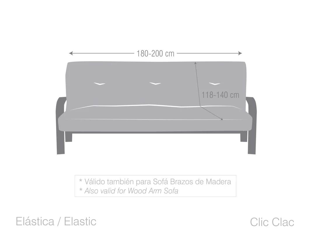 Funda elástica para sofá Clic-Clac modelo Argos Funda elástica para sofá Clic-Clac modelo Argos