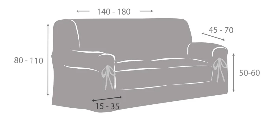 Funda de sofá con lazos Modelo Calma