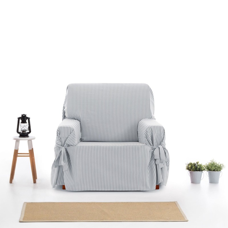 Funda de sillón con lazos Calma | Renovación delicada sin esfuerzo Funda de sillón con lazos Calma | Renovación delicada sin esfuerzo