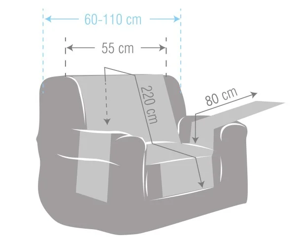 Funda cubre para sillón relax Modelo Calma