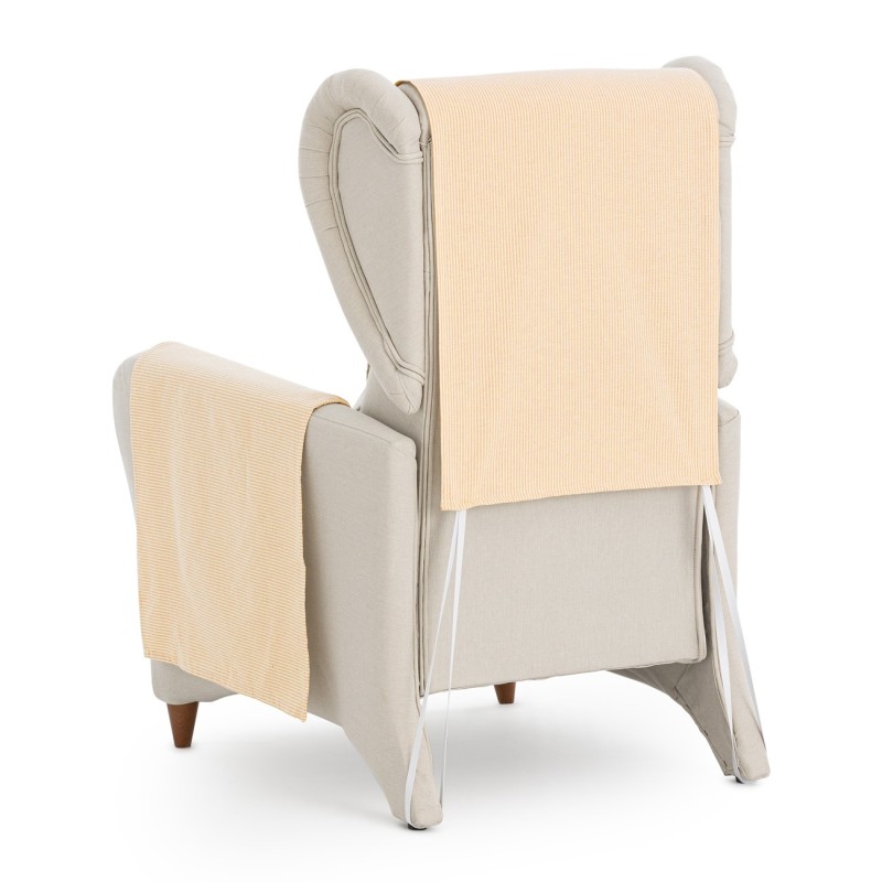Funda cubre sillón relax Aqua | Sofisticación diaria con rayas prácticas Funda cubre sillón relax Aqua | Sofisticación diaria con rayas prácticas