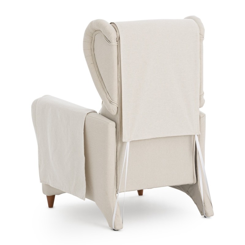 Funda cubre sillón relax Aqua | Sofisticación diaria con rayas prácticas