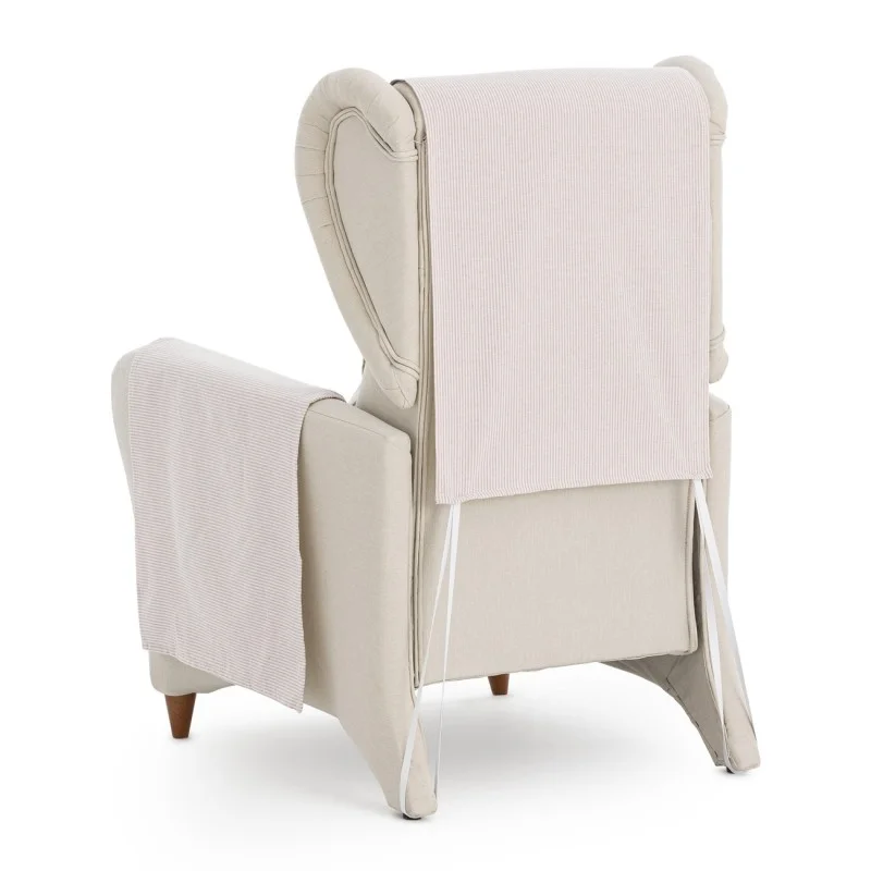 Funda cubre sillón relax Aqua | Sofisticación diaria con rayas prácticas