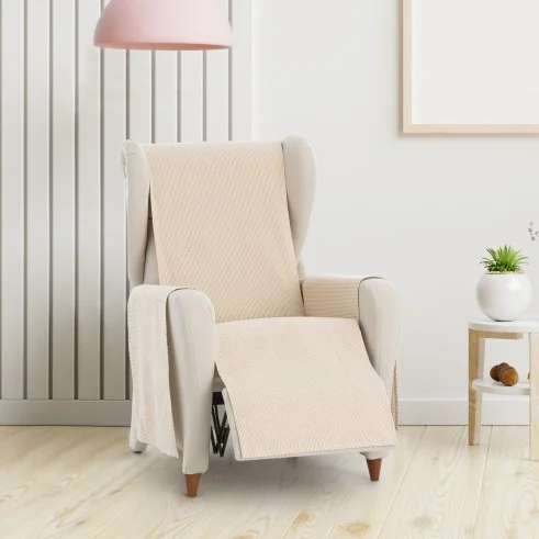 Funda cubre sillón relax Aqua | Sofisticación diaria con rayas prácticas