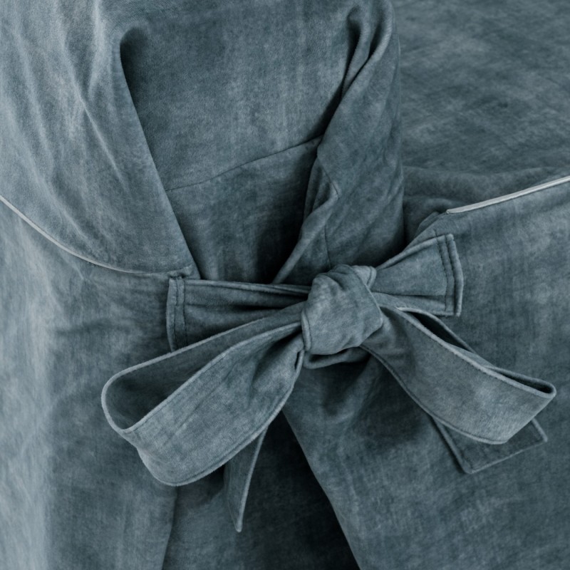 Funda de sofá con lazos antimanchas Turín | Velvet con protección invisible Funda de sofá con lazos antimanchas Turín | Velvet con protección invisible