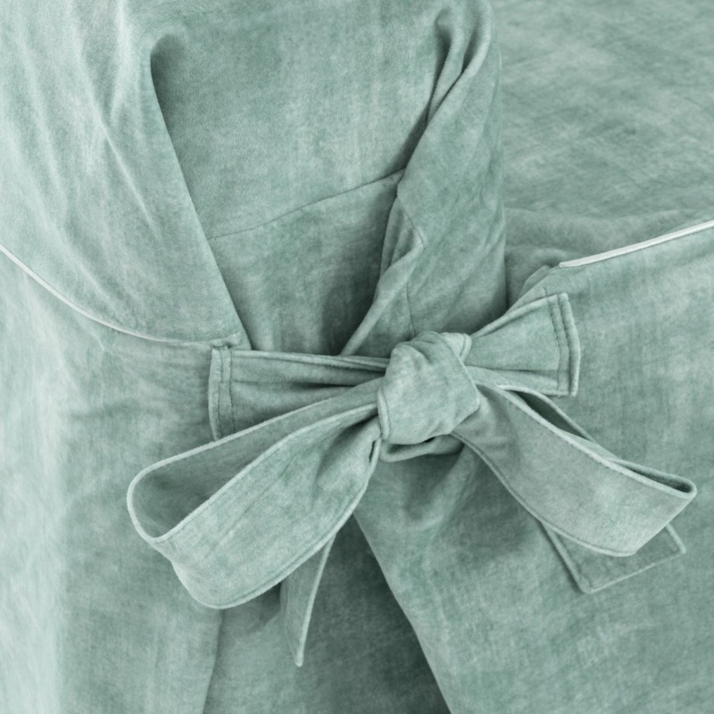 Funda de sofá con lazos antimanchas Turín | Velvet con protección invisible Funda de sofá con lazos antimanchas Turín | Velvet con protección invisible
