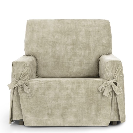 Funda de sillón anti manchas con lazos Modelo Turín