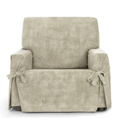Funda de sillón anti manchas con lazos Modelo Turín
