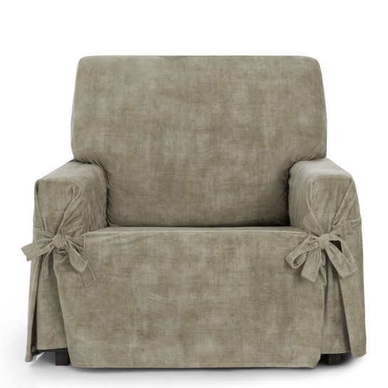 Funda de sillón anti manchas con lazos Modelo Turín