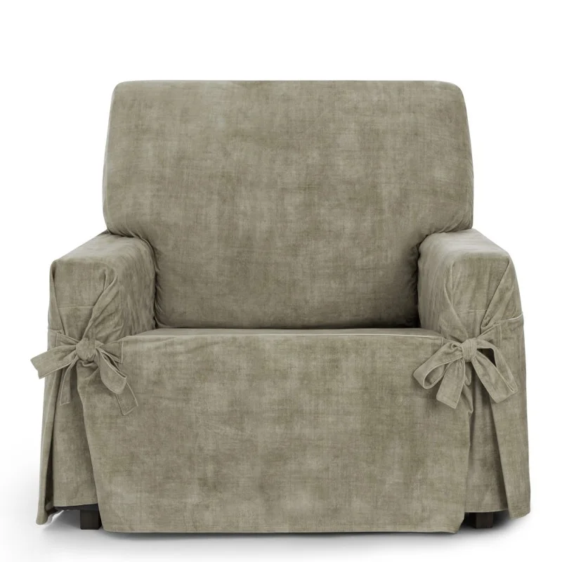 Funda de sillón anti manchas con lazos Modelo Turín Funda de sillón anti manchas con lazos Modelo Turín