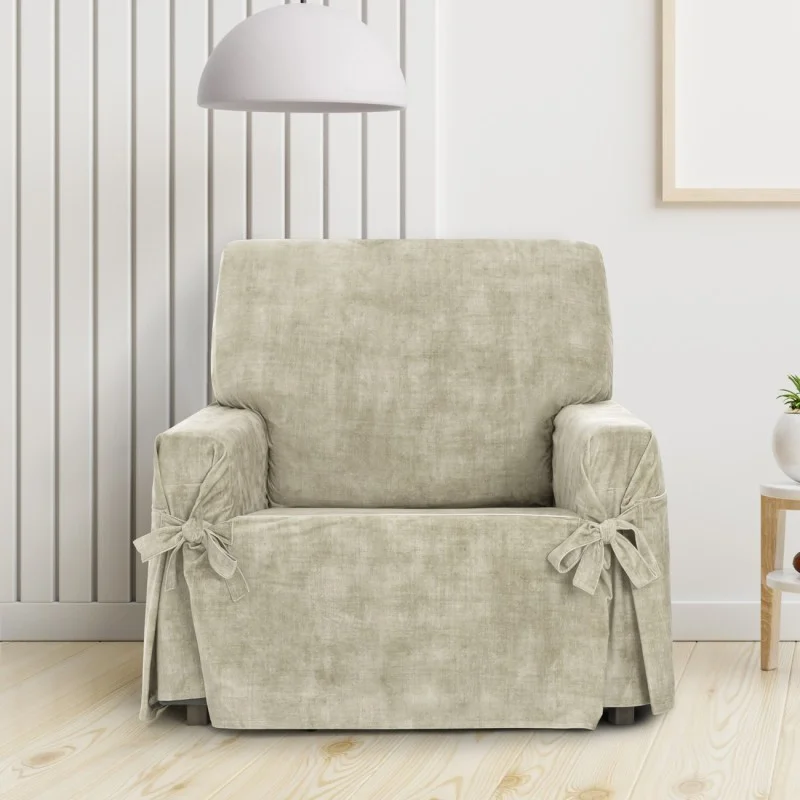 Funda de sillón anti manchas con lazos Modelo Turín Funda de sillón anti manchas con lazos Modelo Turín