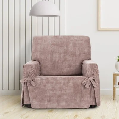 Funda de sillón anti manchas con lazos Modelo Turín