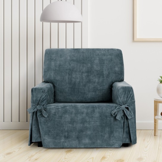 Funda de sillón anti manchas con lazos Modelo Turín