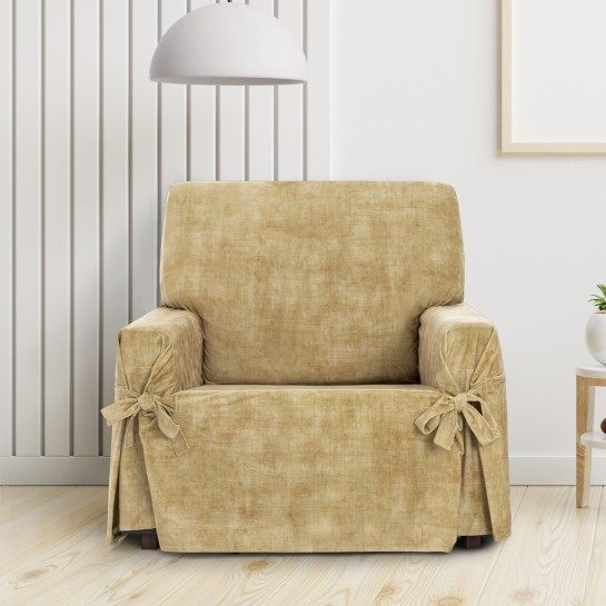Funda de sillón anti manchas con lazos Modelo Turín