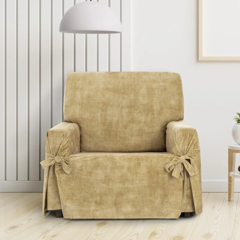 Funda de sillón anti manchas con lazos Modelo Turín Funda de sillón anti manchas con lazos Modelo Turín