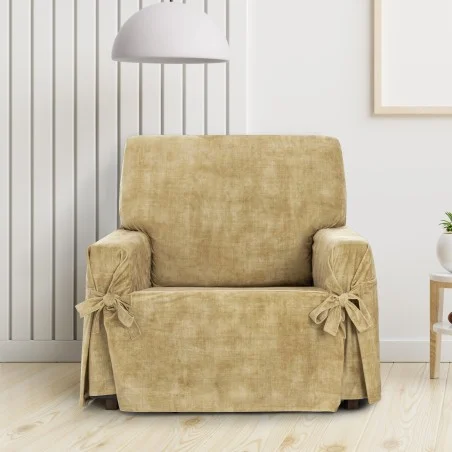 Funda de sillón anti manchas con lazos Modelo Turín
