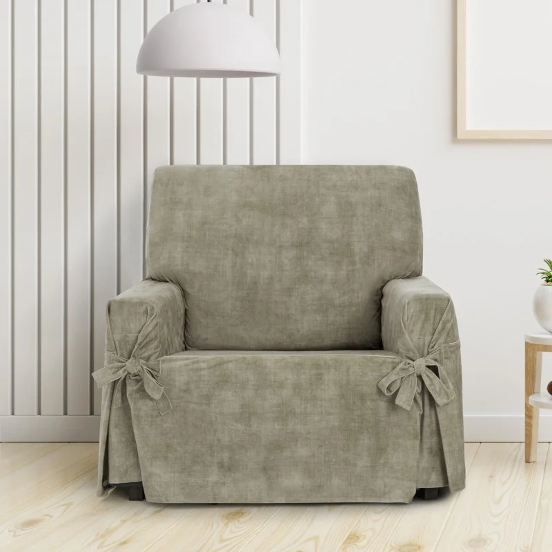 Funda de sillón anti manchas con lazos Modelo Turín Funda de sillón anti manchas con lazos Modelo Turín
