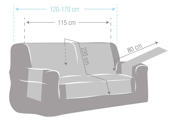 Funda cubre sofá antimanchas Turín | Toque sofisticado y funcionalidad diaria