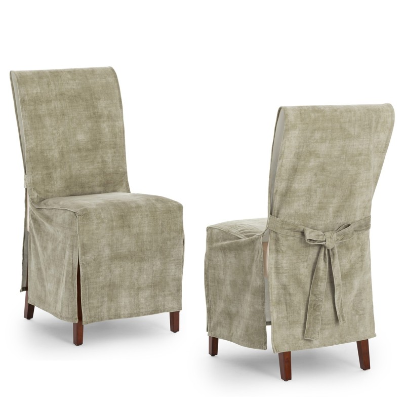 Fundas de Silla Turín x2 | Hostelería | Velvet antimanchas | Lazos ajustables | Elegancia profesional